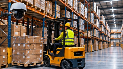Warehouse camera view