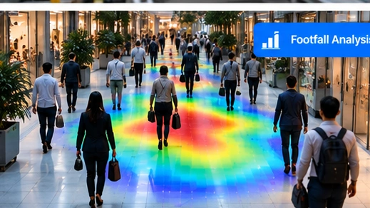 Footfall analysis camera view